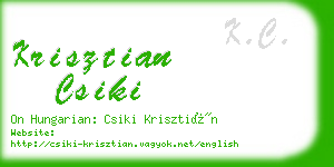 krisztian csiki business card
